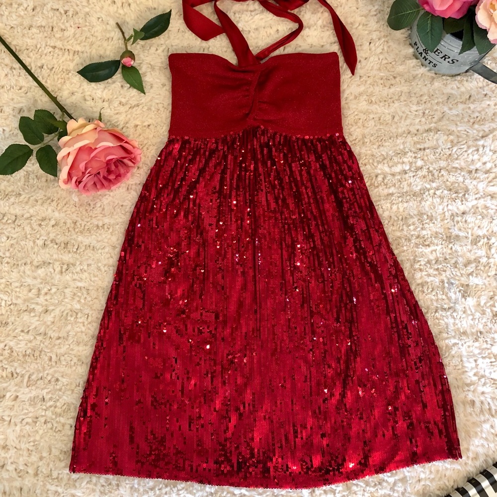 Bebe Sequin Mini Dress